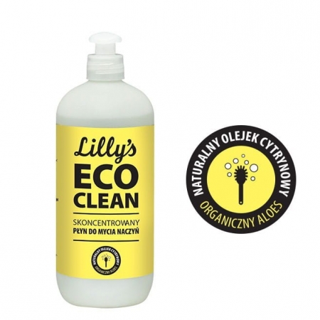LILLY'S ECO CLEAN Skoncentrowany Płyn do Mycia Naczyń z olejkiem cytrynowym 500ml
